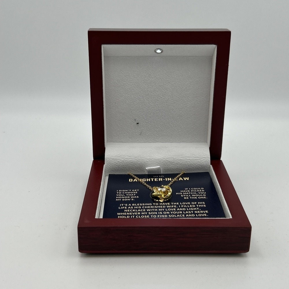 To My Daughter In Law Necklace - Gift from Mom - Dad